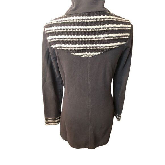 Prana Knit Woven Button Up Pockets Long Jacket Gray XS - Picture 10 of 14